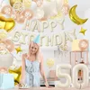 Dekoration zum 50. Geburtstag Set XXL-Ballons Weiß-Gold mit Produktbild-Vorschau 5