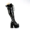CAMEL-300WC Damen Boots von DemoniaCult, Schwarz Lack , EU Produktbild-Vorschau 5