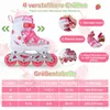 Roller COSTWAY pour enfants, 4 tailles réglables (30-33), Voir les images du produit 3