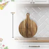 hausleben Pizzabrett 33 cm Bambus 2er Set (Akazien) – Produktbild-Vorschau 4