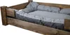 Hundebett Winston XXL Palisander mit Füßen mit grauem Produktbild-Vorschau 6