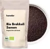 A bag of organic broccoli seeds next to a bowl of the seeds. Voir les images du produit