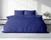 Bettwäsche-Set 200x220 cm Uni dunkelblau Doppelbett Produktbild-Vorschau 2