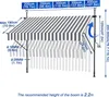 Diagram showing dimensions and features of an awning. Náhled obrázku produktu