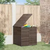 vidaXL Garten-Kissenbox PE Rattan 100x97,5x104 cm Braun Produktbild-Vorschau 1