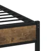 vidaXL Kovová postel bez matrace, kouřový dub 180x200 cm Náhled obrázku produktu 7