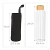 Borraccia Relaxdays con tappo in bambù, set da 6, 500 ml, Anteprima dell’immagine prodotto 4