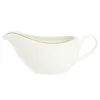 A white gravy boat with a gold trim on a white background. Náhľad obrázku produktu