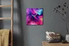 Coloray Uhr auf Leinwand 30x30 cm Wand Uhr Dekoration Produktbild-Vorschau 4