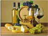 ARTland Leinwandbild Käse, Wein und Trauben Größe: 40x30 cm Produktbild-Vorschau 1