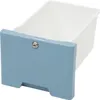 A close-up, isolated shot of an open blue drawer with a silver lock on the front. Voir les images du produit