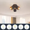 ZMH Deckenleuchte 3 Flammig Deckenlampe Schwarz Rund Produktbild-Vorschau 6
