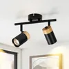 ZMH Plafonnier en bois Spot de plafond à 2 flammes GU10 Voir les images du produit 1