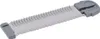 A close-up, isolated shot of a mandoline slicer blade with gray plastic end caps. Produktbild-Vorschau