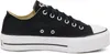 A single black Converse sneaker with a white platform sole, shown from the side. Voir les images du produit