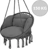 Závěsné křeslo BOHO s polštáři, Ø61cm, antracitová barva Náhled obrázku produktu 8