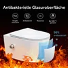 doporro Hänge-WC mit Bidet Funktion Weiß Wand-WC Toilette Produktbild-Vorschau 6