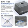 ANW HOME Unterbauspüle 37x45 cm Edelstahl Spüle 1 Becken 22 Produktbild-Vorschau 6