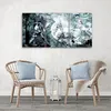 Triptychon auf leinwand graue menschen 150x100 cm Feeby Produktbild-Vorschau 2
