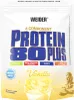 A product shot of a bag of protein powder with flavor and ingredient details. Voir les images du produit