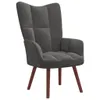 vidaXL Poltrona relax con sgabello in velluto grigio scuro Anteprima dell’immagine prodotto 12
