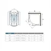 90x90x195cm Schwarz Runddusche Duschkabine Viertelkreis Produktbild-Vorschau 8