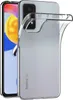 A clear phone case is shown on a phone. Produktbild-Vorschau