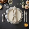 Tischset Metallic Blume 6er Set abwaschbar, rundes Platzset Produktbild-Vorschau 11