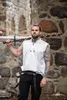 Ärmelloses Stehkragen-Schnürhemd "Louis" Weiß  XXL Produktbild-Vorschau 1