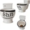 Tazza da toilette / cesso 'Shit Happens' con stronzo Anteprima dell’immagine prodotto 4