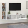 vidaXL 4-dielna súprava TV skriniek Biely drevený materiál Náhľad obrázku produktu 3