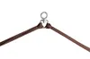 A close-up of a metal swivel hook with brown ropes attached, likely for a hammock or swing. Produktbild-Vorschau