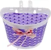 Dětský košík na kolo, fialový 20x13x11cm, proutěný košík na Náhled obrázku produktu 1