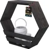 KOTARBAU® Hexagon Wandregal Schwarz 14x47x41 cm Hexagon Produktbild-Vorschau 1