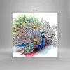 Bilder auf glas - Pfau Feder Farbe - 40x40cm - Glasbilder - Produktbild-Vorschau 3