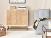 BELIANI Sideboard Weiß und helles Holz MDF Holzfurnier 2 Produktbild-Vorschau 2