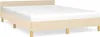 vidaXL Cadre de lit sans matelas Crème 140x200 cm Tissu Voir les images du produit 1