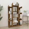 vidaXL Bibliothèque chêne fumé 86x25,5x140 cm Bois Voir les images du produit 9