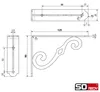 SOTECH Regalkonsole BLACKLINE II 125 x 90 mm schwarz Produktbild-Vorschau 5