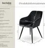tectake® Esszimmerstuhl Marilyn gepolstert, in Samtoptik 58 Produktbild-Vorschau 6