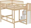 Patrová postel Merax 140x200 cm se schody a úložným Náhled obrázku produktu 7
