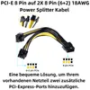 L28 8 pin PCIe auf 2x 8pin (6+2) Grafikkarte Stromkabel Produktbild-Vorschau 2