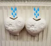 Luftbefeuchter Blütenherzen 2er Set mit Haken, Keramik, Produktbild-Vorschau 3