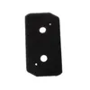 A black foam filter with two circular holes and one small hole. Produktbild-Vorschau