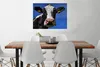 MuchoWow® Poster Kuh - Blau - Tiere 80x60 cm - Kunst für zu Produktbild-Vorschau 2