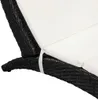 vidaXL Bain de soleil pliable avec support Poly rotin noir Voir les images du produit 3