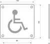 Plaque de signalisation WC Handicapé , à visser, inox Voir les images du produit 3