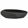 vidaXL Aufsatzwaschbecken Grau und Schwarz Oval 59x40x14 cm Produktbild-Vorschau 3