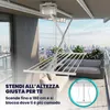 Stendino da soffitto Foxydry Mini 128 cm regolabile in Anteprima dell’immagine prodotto 4
