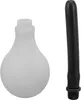 A white bulb syringe and a black nozzle are displayed against a white background. Produktbild-Vorschau